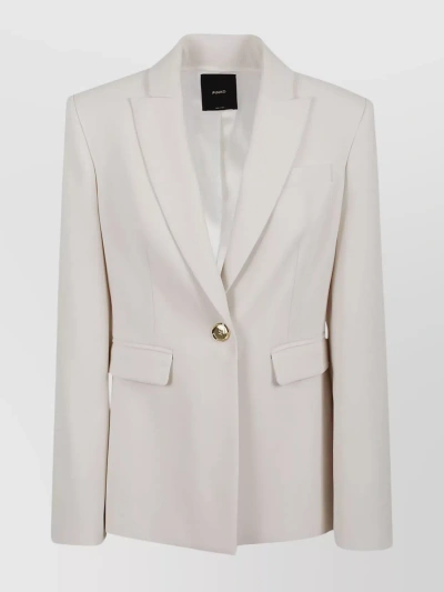 PINKO TAILORED CREPE JACKET WITH NOTCH LAPELS
