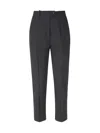 Pinko Slim-cut Cropped Trousers In Grigio Corvo