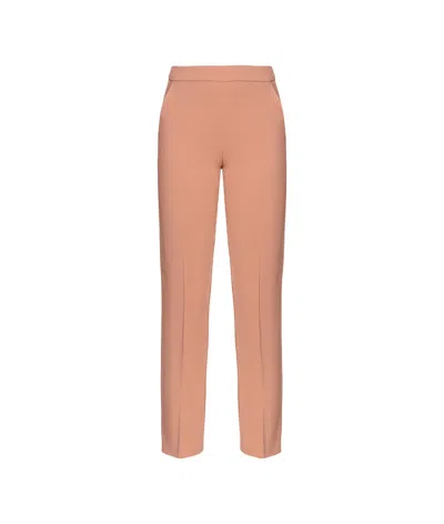 Pinko Tailored Cropped Trousers In Nude