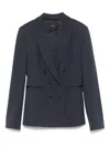 Pinko Tailored Double-breasted Blazer With Deep V-neckline