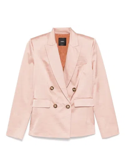 Pinko Tailored Double-breasted Jacket With Gold-tone Buttons