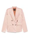 Pinko Tailored Double-breasted Jacket With Gold-tone Buttons