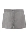 Pinko Grey Tailored Mini Shorts