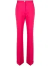 Pinko Tailored High Waist Trousers With Structured Silhouette In Pink