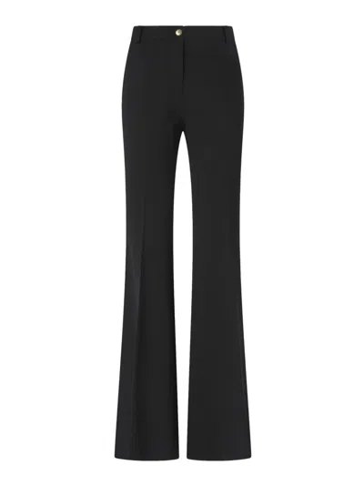 PINKO PINKO TAILORED HIGH-WAISTED FLARED TROUSERS WITH POLISHED BUTTON DETAIL