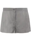Pinko Grey Tailored Mini Shorts In Grey