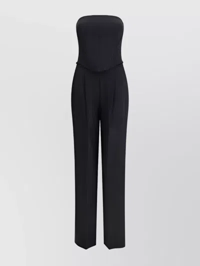 Pinko Strapless Jumpsuit In Black