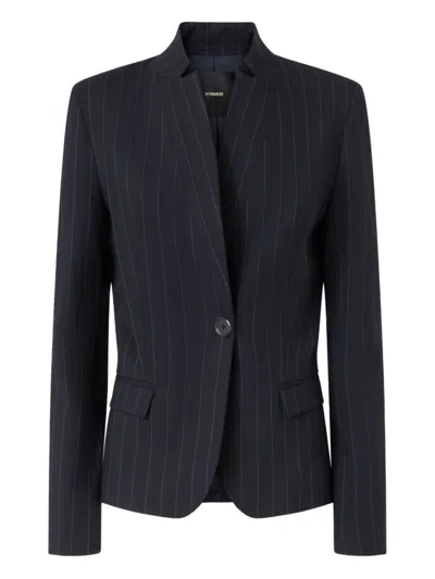 PINKO TAILORED PINSTRIPE BLAZER WITH STRUCTURED SHOULDERS