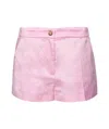 Pinko Linen-blend Shorts In Pink