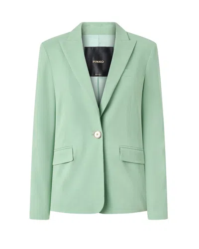 Pinko Tailored Single-breasted Blazer In Green