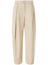 Pinko Tailored Fit Wide Leg Pants In Neutrals