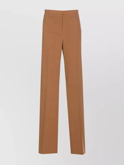 Pinko Tailored Trousers With Belt Loops And Pockets In Beige
