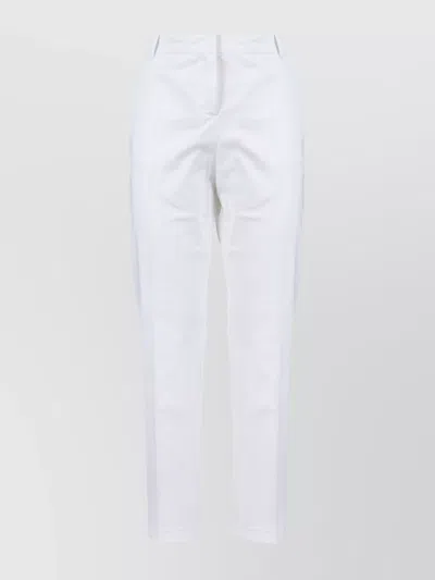 Pinko Tailored Trousers With Belt Loops And Pockets In White
