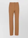 Pinko Pietanze Skinny Trousers With Adjustable Bottom In Neutral