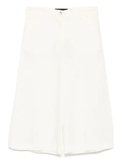 Pinko Tailored White Bermuda Shorts