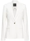 Pinko Equilibrata Linen Blazer In White