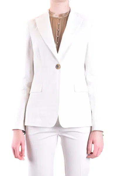 Pinko Tailored White Jacket With Single-button Closure