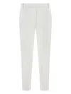 Pinko Tailored White Trousers With Side Pockets In White