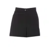 PINKO TAILORED WOOL TWILL SHORTS WITH CREASE