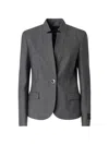 Pinko Tailored Wool-blend Jacket In Gray