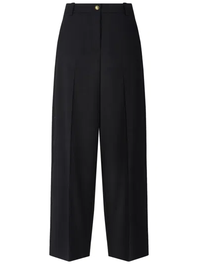 Pinko Tailored Wool-blend Trousers In Black