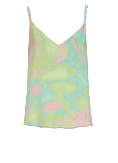 Pinko Top  Woman Color Green In Green/pink