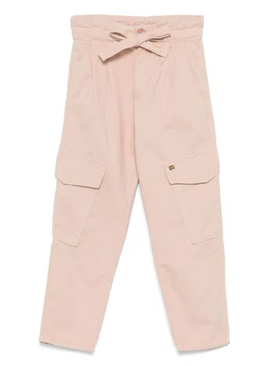 Pinko Kids' Tapered Cargo Trousers In Pink