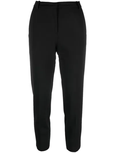 Pinko Tapered Trousers With Tailored Waistband In Black