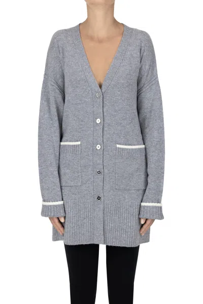 Pinko Tasmania Oversized Cardigan In Gray