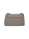 Pinko Taupe Leather Shoulder Bag With Adjustable Strap In Gray