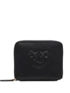 Pinko Taylor Embossed Logo Zip-around Purse In Black