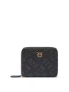 Pinko Taylor Love Birds Chevron Quilt Wallet In Dorado