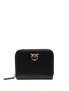 Pinko Logo Plaque Zip-around Wallet In Black