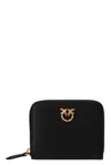 Pinko Logo Plaque Zip-around Wallet In Black