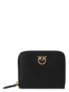 Pinko Logo Plaque Zip-around Wallet In Black