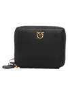 Pinko Taylor Zip Around Calfskin In Black