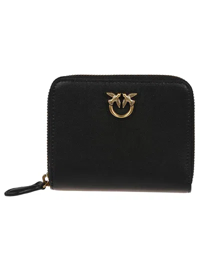 Pinko Taylor Zip Around Leather Wallet In Black