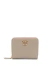 Pinko Zip-around Leather Wallet In Brown