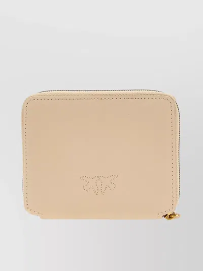 Pinko 'taylor' Zip-around Wallet With Coin Pocket In Neutral