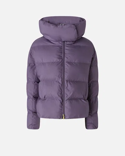 Pinko Technical Canvas Jacket With Hood In Purple