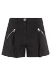 Pinko Short En Coton À Poches Zippées In Black
