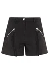 Pinko Short En Coton À Poches Zippées In Black