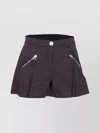 Pinko Teddy Shorts With Zipper And Pockets In Purple
