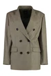 Pinko Tenaglia Double-breasted Wool Blazer