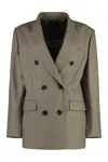 Pinko Tenaglia Double-breasted Wool Blazer
