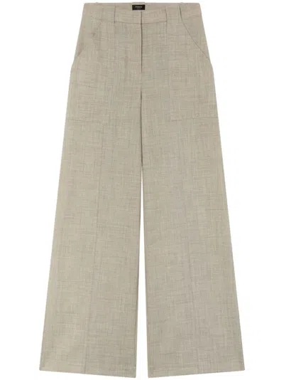 Pinko Tesauro Trousers In Light Grey Green