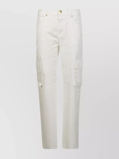 Pinko Gerade High-rise-jeans In White