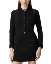 Pinko Black Masquerade Jacket With Pockets In Limo Black
