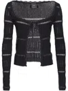 Pinko Textured Knit Sweater With Front Tie