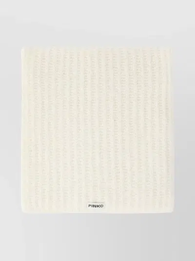 Pinko Textured Soft Fabric Scarves Collection In White